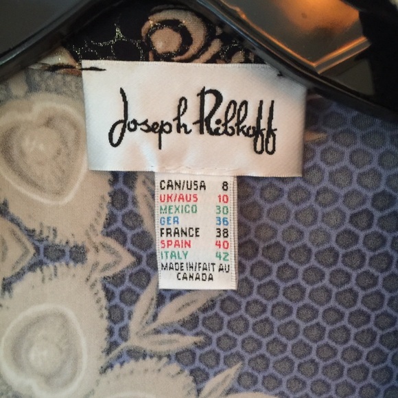 Joseph Ribkoff gold zipped up front top size 8 Blue and Gold. - Picture 5 of 6